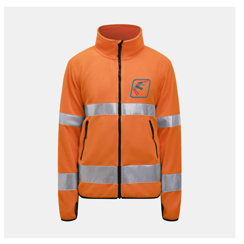Jobman5502Hi-VisFleeceJacket-metborduring