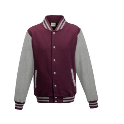 Burgundy/heather grey